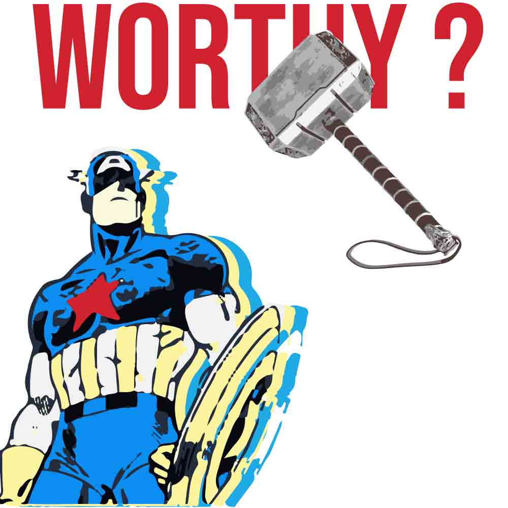 Captain America and Mjolnir